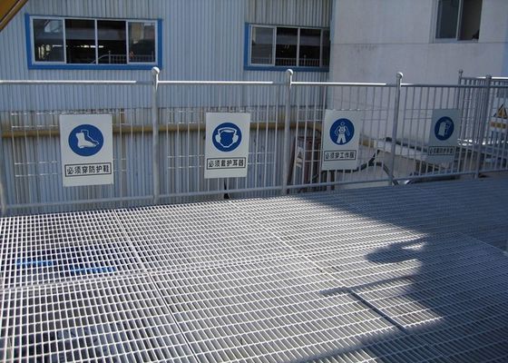 Okyanus Petrol Platformu Galvanizli Zemin Izgarası 6mm Kalın Basınç Kilitli