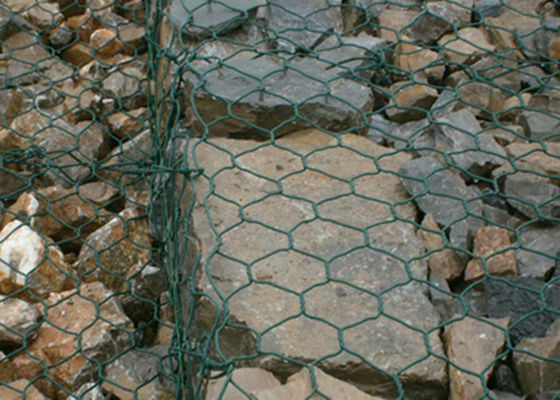 Kaya Duvarları İçin Sıcak Daldırma Galvanizli PVC Kaplı Gabion Hasır