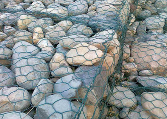 PVC Kaplı Antiseptik Gabion Kaynaklı Hasır Sıcak Galvanizli Koyu Yeşil