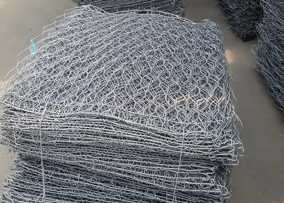 Nehir Kaydırağı Tedavisi Gabion Duvar Hasır Çinko Alüminyum Alaşımlı 80mm * 100mm
