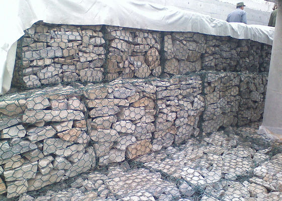 Gabion Sepetleri için 2.7mm Suya Dayanıklı Galvanizli Gabion Hasır