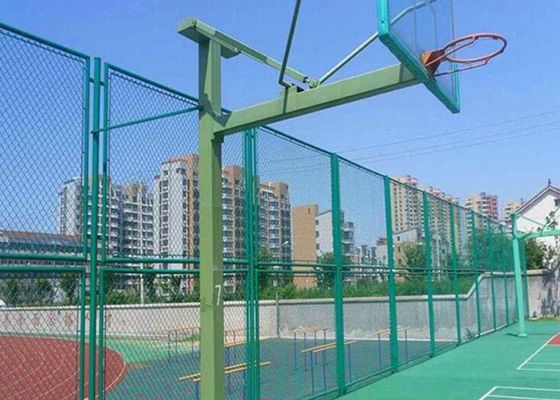 Otoyol Eskrim için 4.0mm Sıcak Daldırma 6FT Yükseklik Elmas Zincir Bağlantı Çiti
